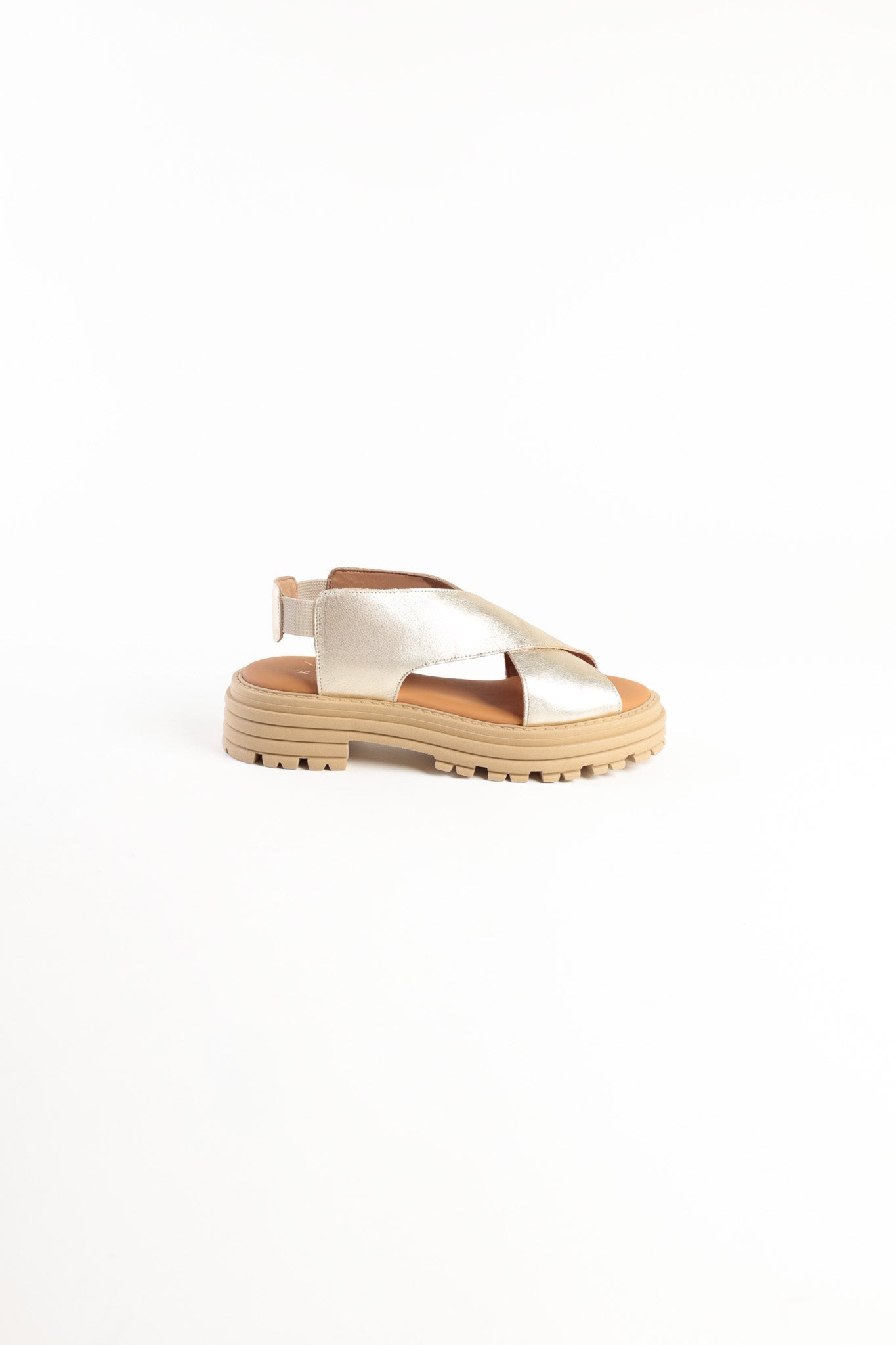 DAFNE GOLD- Cross Strap Sandals KMB