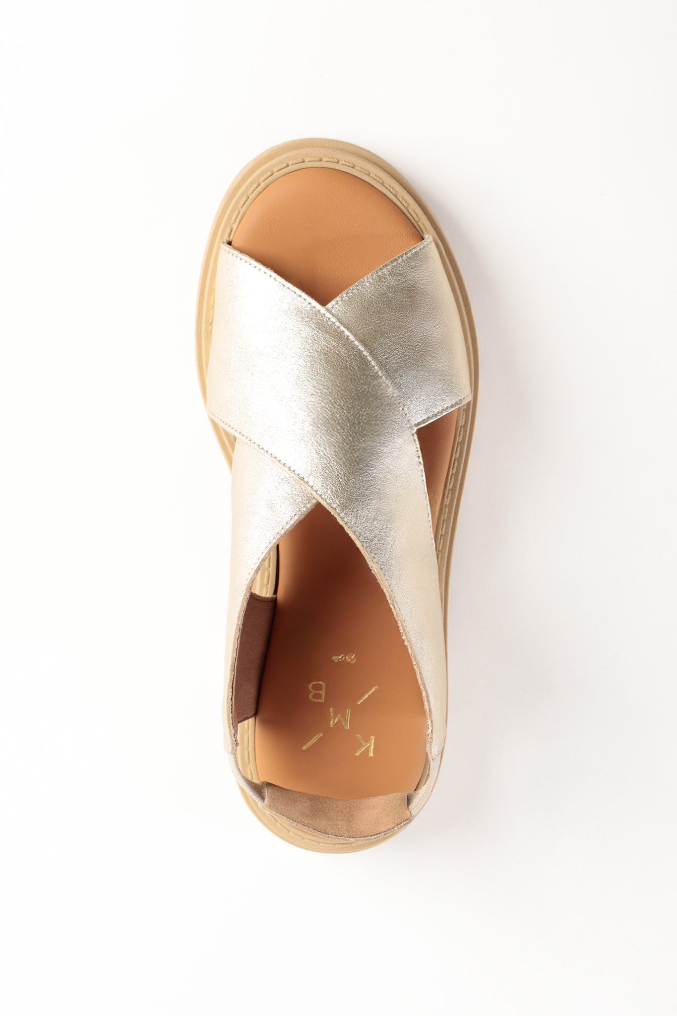 DAFNE GOLD- Cross Strap Sandals KMB