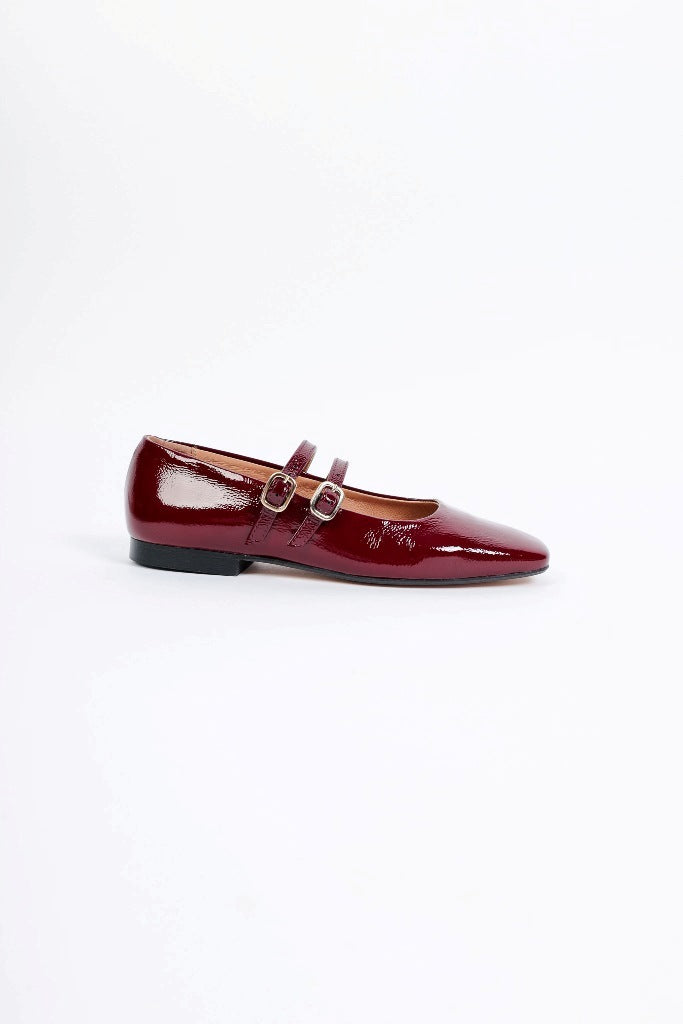 CANDY BORDEAUX - Double Straps Mary Jane KMB shoes