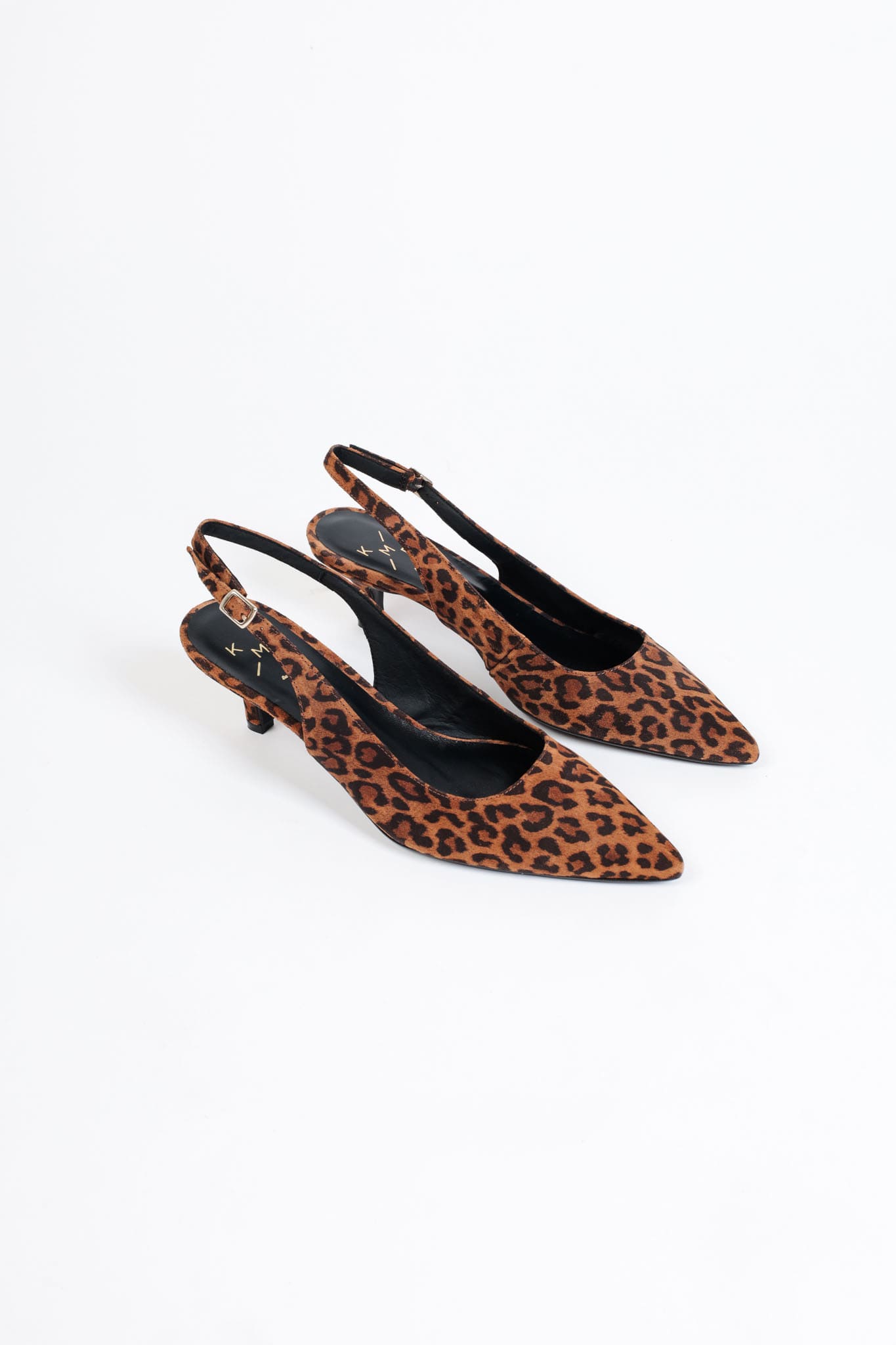 KITTEN LEOPARD- Pointed toe slingback pumps KMB shoes