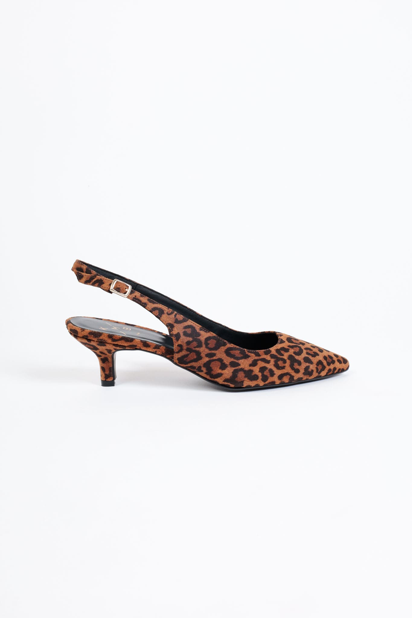 KITTEN LEOPARD- Pointed toe slingback pumps KMB shoes