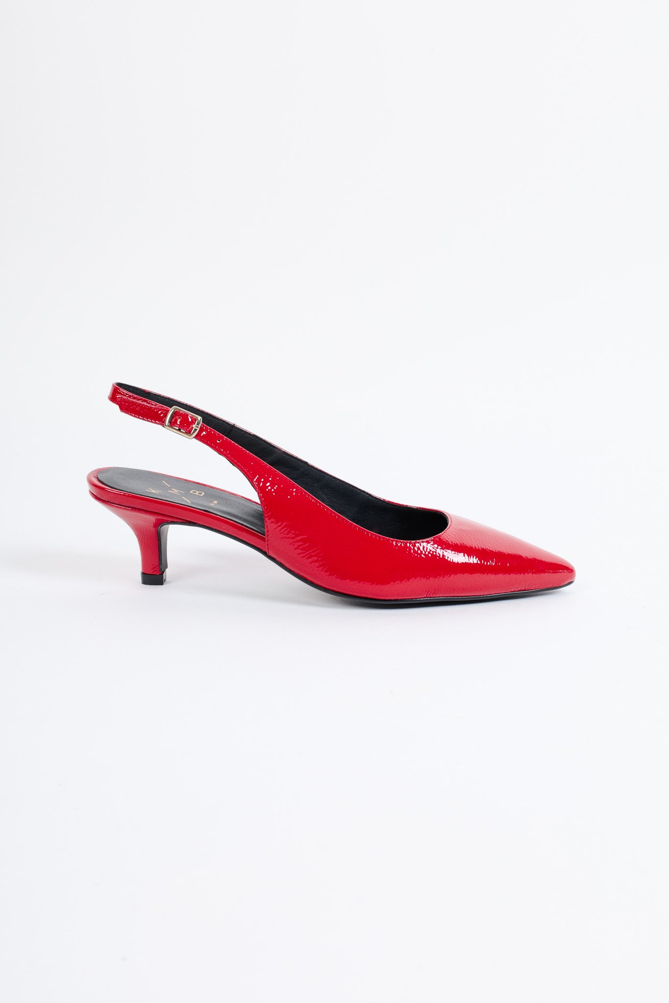 KITTEN RED Pointed toe slingback pumps